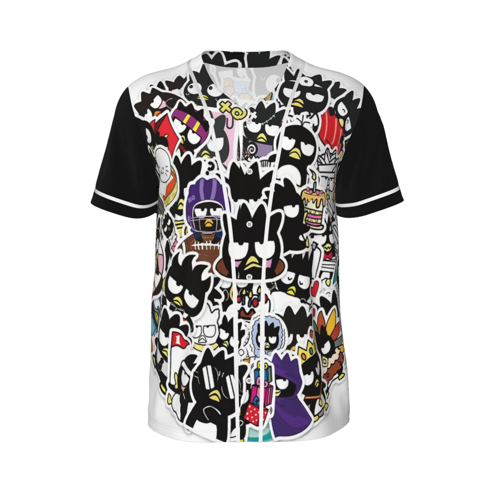 Badtz Maru Baseball Jersey Shirts Spring Summer Men Button Shirt